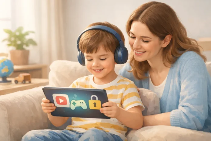 “Çocuklar için güvenli ekran kullanımı ve ebeveyn denetimi”