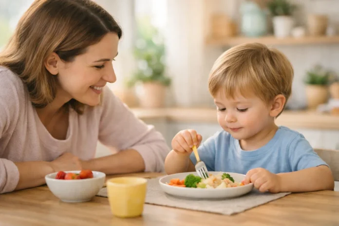 Seçici yemek yiyen çocuk ile sakin ve güven veren bir yemek saati