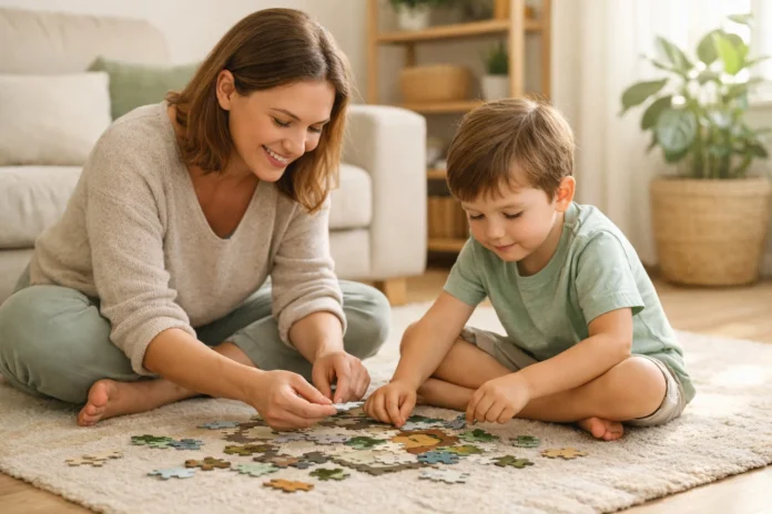 çocuklarda dikkat süresini uzatmaya yardımcı ebeveyn ve çocuk oyunu