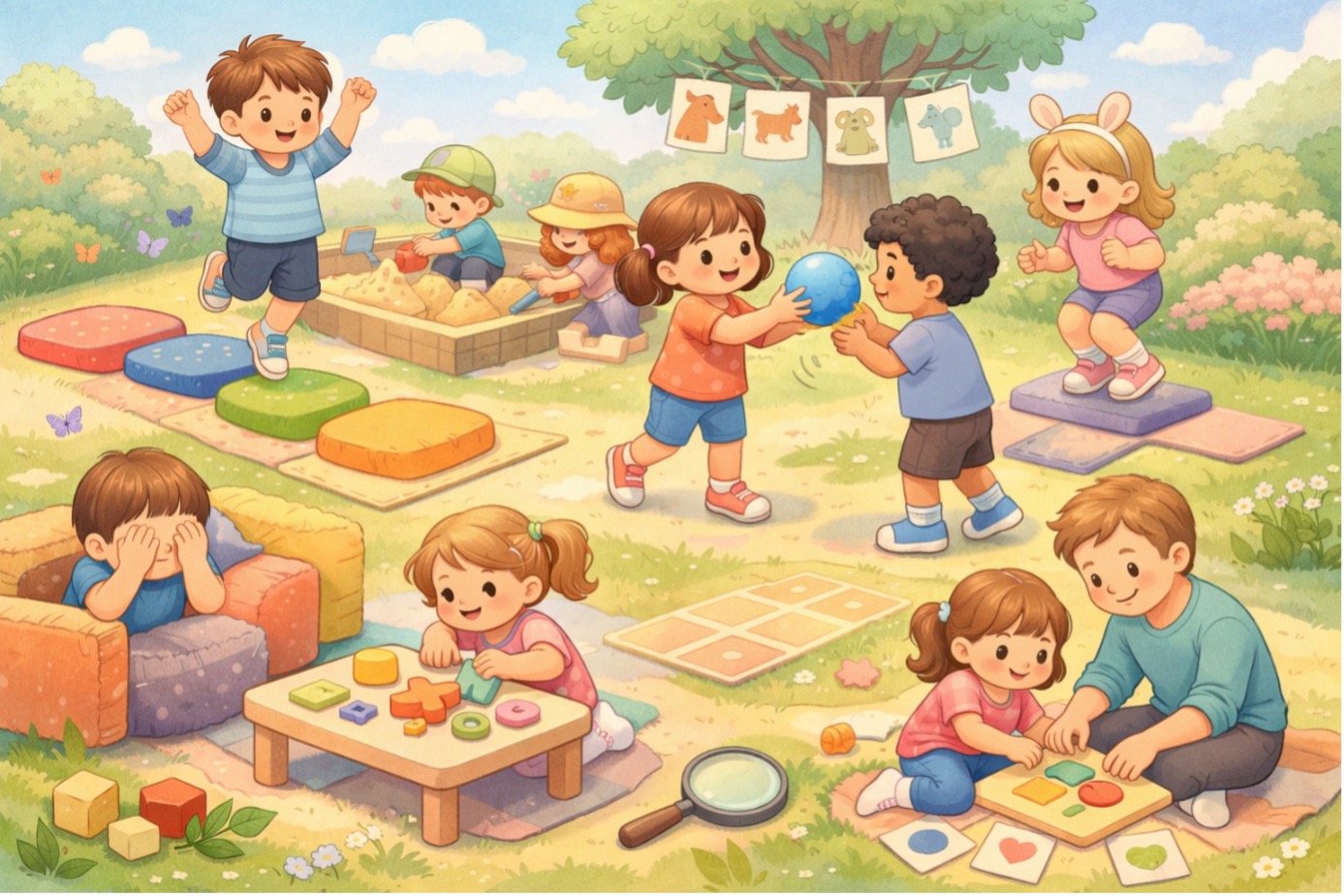 3 yaş çocuklar için zeka oyunları oynayan çocuklar, eşleştirme ve şekil oyunları ile gelişim aktiviteleri