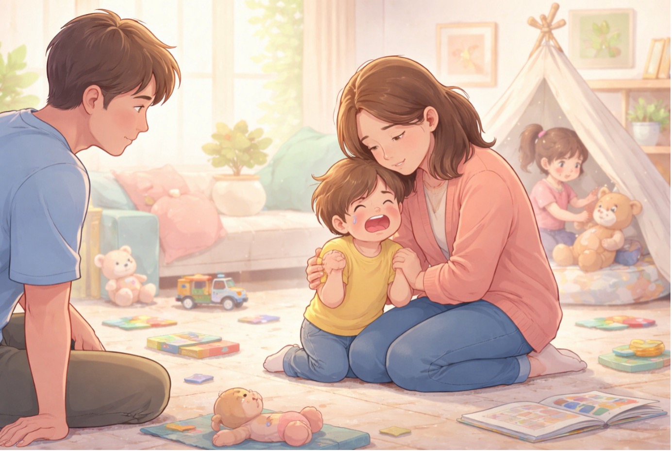 Çocuklarda öfke nöbeti sırasında ebeveynin çocuğu sakinleştirmesi