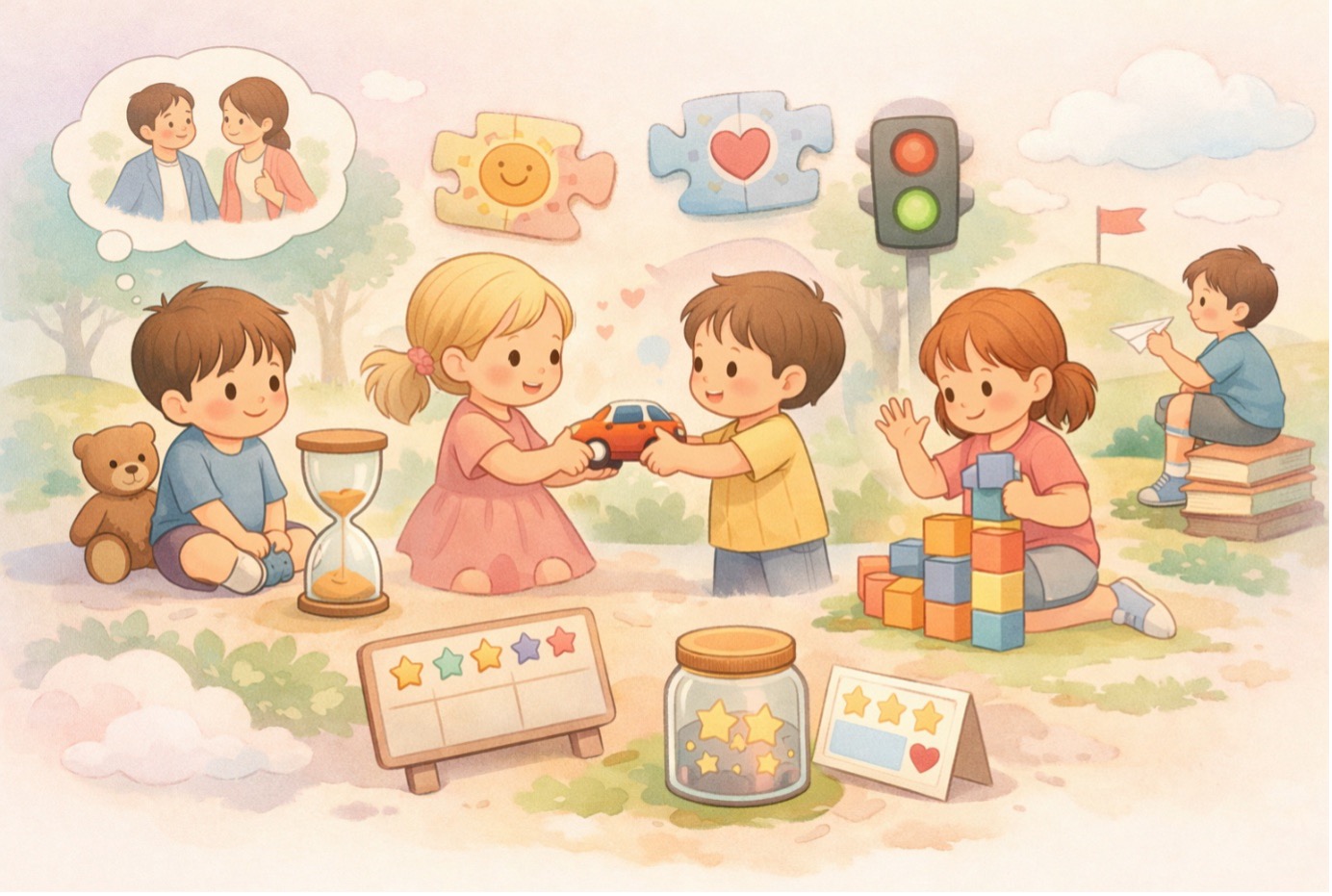 Çocuklarda sabır eğitimi ve bekleme becerisinin gelişim aşamalarını anlatan, uzman görüşü içeren rehber giriş metni görseli.