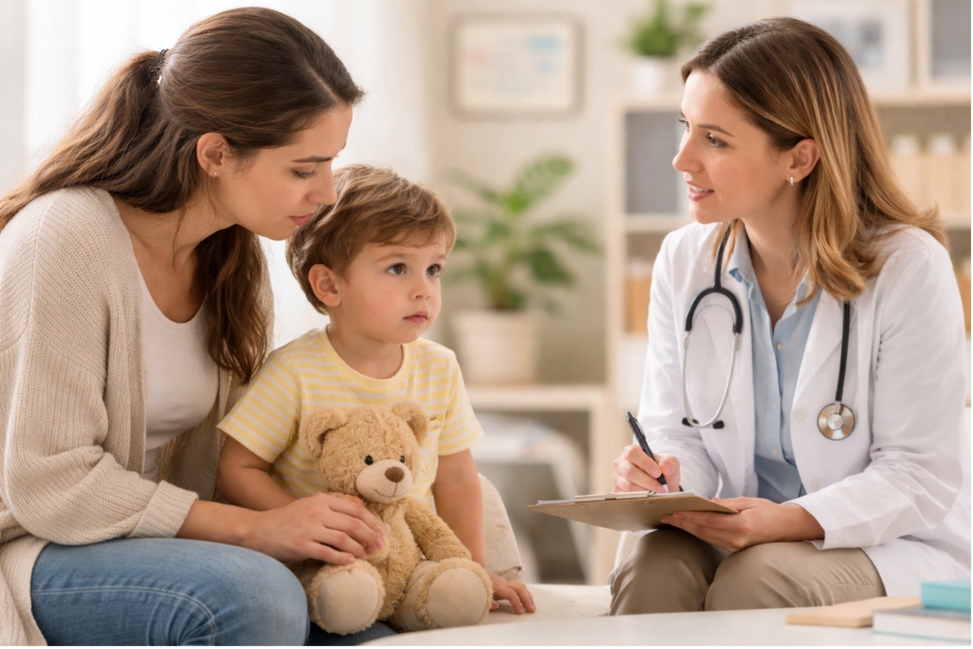 Çocuklarda kaba motor becerileri gelişimi için çocuk doktoru tarafından yapılan değerlendirme